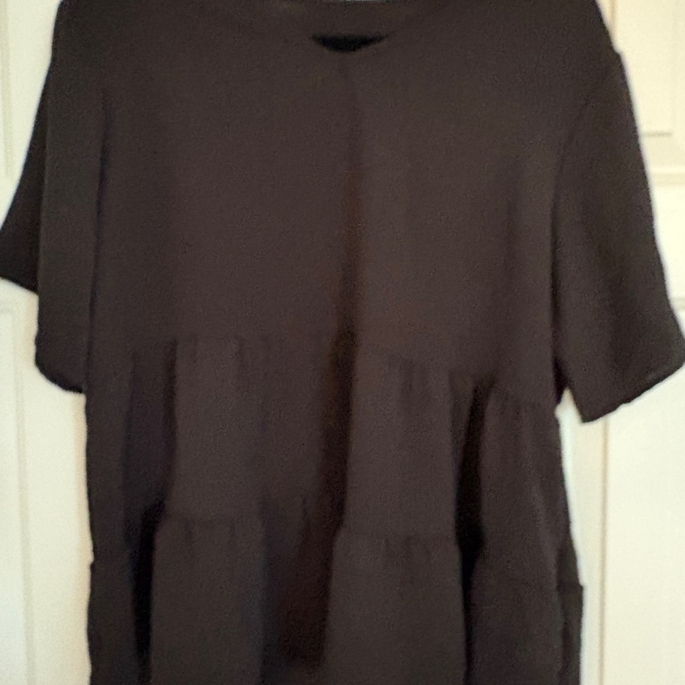 Black Ruffle Top